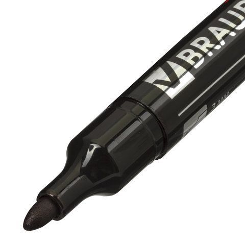 Маркер перманентный черный 3мм круглый наконечник Contract BRAUBERG 1/12/1152 Маркер перманентный черный 3мм круглый наконечник Contract BRAUBERG 1/12/1152
