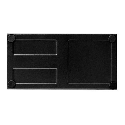 Подставка-органайзер BRAUBERG Germanium метал 3 секции 102х186х95мм черная 1/1