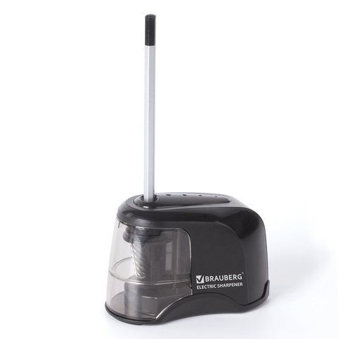 Точилка электрическая питание от 4 батареек АА спиралевидное лезвие JET Brauberg 1/12