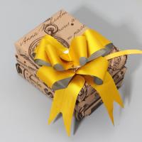 Бант-бабочка 4,5см золотой с глиттером 10/100 Бант-бабочка 4,5см золотой с глиттером 10/100