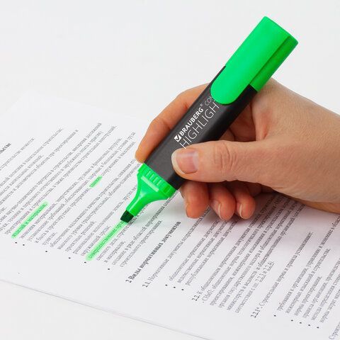 Текстмаркер зеленый 1-5мм скошенный наконечник BRAUBERG CONTRACT 1/10 Текстмаркер зеленый 1-5мм скошенный наконечник BRAUBERG CONTRACT 1/10