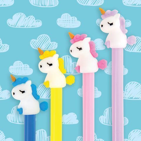 Ручка шариковая синяя узел 0,7мм с топпером ЮНЛАНДИЯ Единорог 1/12 Ручка шариковая синяя узел 0,7мм с топпером ЮНЛАНДИЯ Единорог 1/12