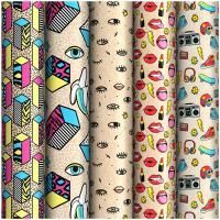 Бумага подарочная крафт 70х100см 70г/м ассорти Гламурный рок 1/50 Бумага подарочная крафт 70х100см 70г/м ассорти Гламурный рок 1/50