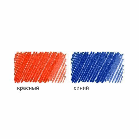 Карандаш двухцветный утолщённый KOH-I-NOOR 1шт красно-синий грифель 3,8мм (клиент)