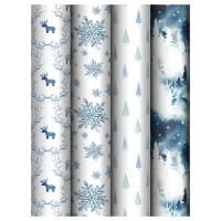 НГ Бумага подарочная 70х100см 80г/м глянец ассорти Christmas toys 1/52