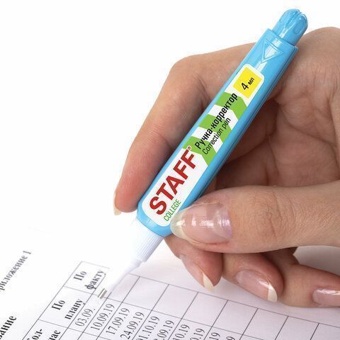 Корректор-ручка 4мл металлический наконечник STAFF College 1/12 (Клиент) Корректор-ручка 4мл металлический наконечник STAFF College 1/12 (Клиент)