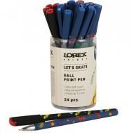 Ручка шариковая масляная синяя 0,5мм корпус прорез. LOREX KIDS LETS SKATE 1/24 Ручка шариковая масляная синяя 0,5мм корпус прорез. LOREX KIDS LETS SKATE 1/24