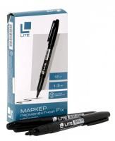 Маркер перманентный черный 1мм пулевидный наконечник LITE Fix 1/12/144 Маркер перманентный черный 1мм пулевидный наконечник LITE Fix 1/12/144