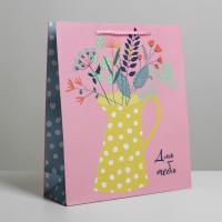 Пакет подарочный бумажный (23х27х8) ламинир With love! 1/1