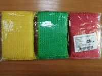 Губка для посуды (3шт) 110х70х20мм в оплетке Альпак 1/40