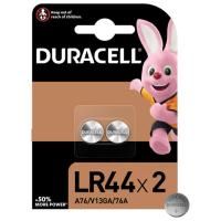Элемент питания DURACELL, LR44 (V13GA, 76A), алкалиновые,КОМПЛЕКТ 2 шт.,в блистере 1/10/100  Элемент питания DURACELL, LR44 (V13GA, 76A), алкалиновые,КОМПЛЕКТ 2 шт.,в блистере 1/10/100