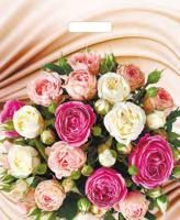 Пакет с вырубной ручкой (38х45)-60 Желанный букет ламинат Тико 50/500 