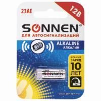 Батарейка SONNEN Alkaline, 23А (MN21), алкалиновая, для сигнализаций 1шт в блистере 1/10/20 Батарейка SONNEN Alkaline, 23А (MN21), алкалиновая, для сигнализаций 1шт в блистере 1/10/20