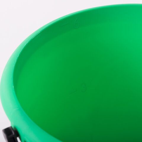 Ведро 6л без крышки пластик пищ с глянцевым узором мерное зеленое LAIMA 1/25 (клиент) Ведро 6л без крышки пластик пищ с глянцевым узором мерное зеленое LAIMA 1/25 (клиент)