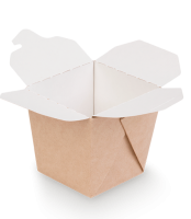 Контейнер бумажный для лапши WOK 460мл 70/90х70/90х90мм картон крафт лам OSQ Noodles L 40/480 Контейнер бумажный для лапши WOK 460мл 70/90х70/90х90мм картон крафт лам OSQ Noodles L 40/480