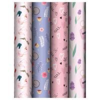 Бумага подарочная глянц 70х100см 80 г/м2 ассорти Woman time 1/52 Бумага подарочная глянц 70х100см 80 г/м2 ассорти Woman time 1/52