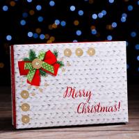 НГ Подарочная коробка 21х15х5см С праздником 1/5/200