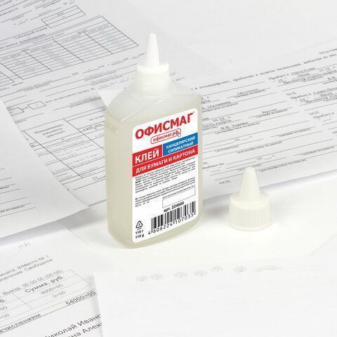 Клей канцелярский силикатный 110гр ОФИСМАГ 1/50 Клей канцелярский силикатный 110гр ОФИСМАГ 1/50