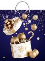 НГ Пакет с пластмассовыми ручками (40х44)-100 Эмоции праздника ТИКО 10/100