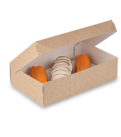 Контейнер бумажный 1900мл 230х140х60мм крафт ламин OSQ CAKE 50/300 Контейнер бумажный 1900мл 230х140х60мм крафт ламин OSQ CAKE 50/300