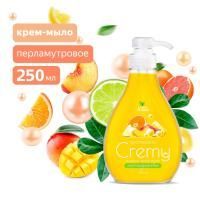 Мыло жидкое крем 250мл с дозатором Cremy тропикано с перламутром Clean&Green 1/12