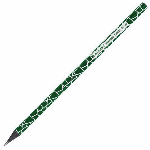 Карандаш ч/гр НВ ассорти дисплей BRAUBERG PREMIUM TURKEY Zig Zag Mosaic 181569