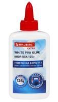 Клей ПВА 125г бумага картон дерево фото BRAUBERG Extra 1/12