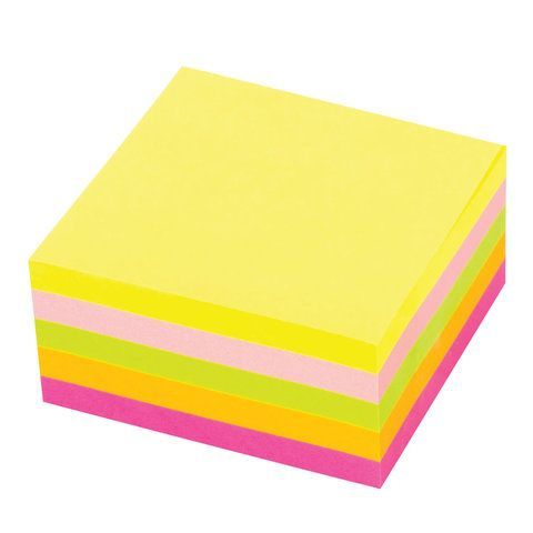 Блок самоклеящийся 76х76мм 400л 5цветов неон STAFF 1/12/96 Блок самоклеящийся 76х76мм 400л 5цветов неон STAFF 1/12/96