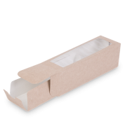 Коробка для макарун с окном 180х55х55мм крафт OSQ MB 6 25/275 Коробка для макарун с окном 180х55х55мм крафт OSQ MB 6 25/275