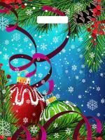 НГ Пакет с вырубной ручкой (31х40)-60 Яркий серпантин 50/500