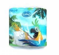 Туалетная бумага евро 2сл белая 4штх 13,5м Лотти Попугай 1/12
