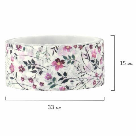 Клейкие WASHI-ленты д/декора ЦВЕТОЧНЫЙ МИКС, 15мм*3м, 7цв, рисовая бумага, ОСТРОВ СОКРОВИЩ Клейкие WASHI-ленты д/декора ЦВЕТОЧНЫЙ МИКС, 15мм*3м, 7цв, рисовая бумага, ОСТРОВ СОКРОВИЩ
