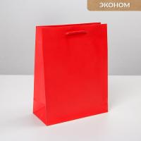 Пакет подарочный бумажный (18х23х8) ламинир Красный 1/350 Пакет подарочный бумажный (18х23х8) ламинир Красный 1/350