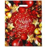 НГ Пакет с вырубной ручкой (38х47)-60 Конфетти 50/500