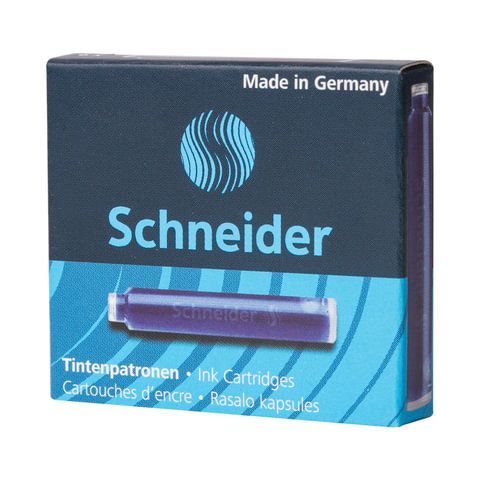 Картриджи чернильные SCHNEIDER (Германия), КОМПЛЕКТ 6 шт., картон.коробка, кобальтовые синие, 6603
