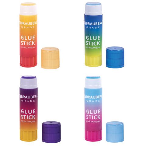 Клей-карандаш 21г BRAUBERG Grade PVP ассорти 1/12/648 Клей-карандаш 21г BRAUBERG Grade PVP ассорти 1/12/648