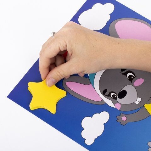 Аппликация из мягкого пластика 21х29см Юнландия Мышонок 1/1