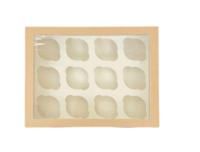 Коробка для капкейков/маффинов с окном 330х250х100мм на 12шт картон ECO MUF 12 DoECO 25/100 Коробка для капкейков/маффинов с окном 330х250х100мм на 12шт картон ECO MUF 12 DoECO 25/100