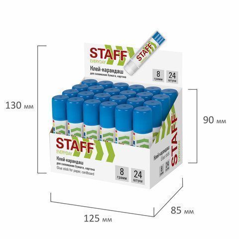 Клей-карандаш 08г STAFF EVERYDAY 1/24/864 Клей-карандаш 08г STAFF EVERYDAY 1/24/864