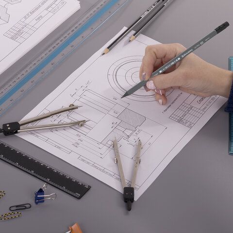 Карандаш ч/гр НВ пластиковый, с резинкой BRAUBERG ULTRA 1/72