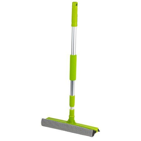 Швабра для мытья окон 25см алюмин.телескоп.ручка 50-90см (стяжка, губка, ручка) ЛЮБАША 1/24