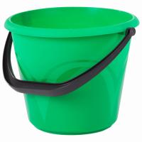 Ведро 6л без крышки пластик пищ с глянцевым узором мерное зеленое LAIMA 1/25  Ведро 6л без крышки пластик пищ с глянцевым узором мерное зеленое LAIMA 1/25