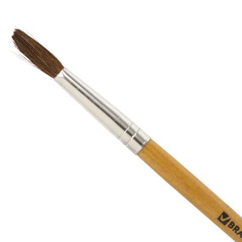Кисть пони круглая №5 BRAUBERG 1/30/1800 Кисть пони круглая №5 BRAUBERG 1/30/1800