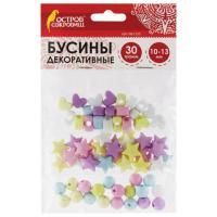 Бусины СЕРДЦА/ЗВЁЗДЫ/ШАРЫ 10-13мм 6цв пастель ОС Бусины СЕРДЦА/ЗВЁЗДЫ/ШАРЫ 10-13мм 6цв пастель ОС