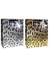 Пакет подарочный бумажный (18х23х10) Сияющий леопард 1/20