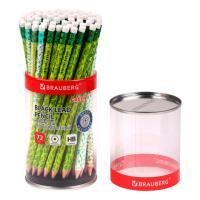 Карандаш ч/гр НВ с ластиком пластиковый ассорти GREEN BRAUBERG 1/72 Карандаш ч/гр НВ с ластиком пластиковый ассорти GREEN BRAUBERG 1/72