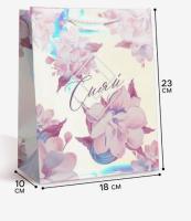 Пакет подарочный бумажный (18х23х10) голография Сияй 1/1 Пакет подарочный бумажный (18х23х10) голография Сияй 1/1