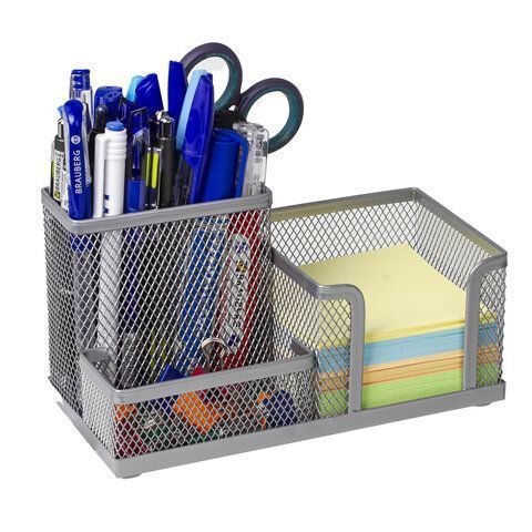 Подставка-органайзер 102х186х95мм металлическая 3 секции серебр Germanium Brauberg 1/6/24