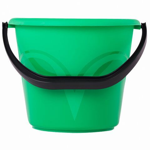 Ведро 6л без крышки пластик пищ с глянцевым узором мерное зеленое LAIMA 1/25 (клиент)