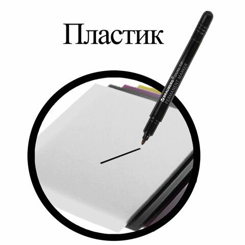 Маркер перманентный двусторонний BRAUBERG DUO, ЧЕРНЫЙ, наконечники 0,7/1 мм 1/10 Маркер перманентный двусторонний BRAUBERG DUO, ЧЕРНЫЙ, наконечники 0,7/1 мм 1/10